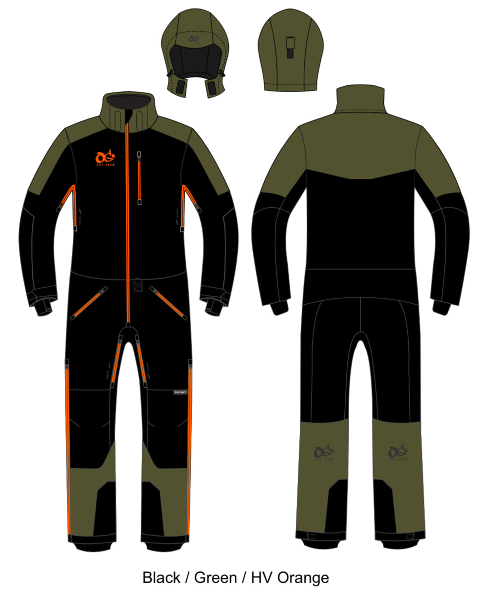 Combinaison VOID V2 YOUTH (noir/vert/orange fluo)