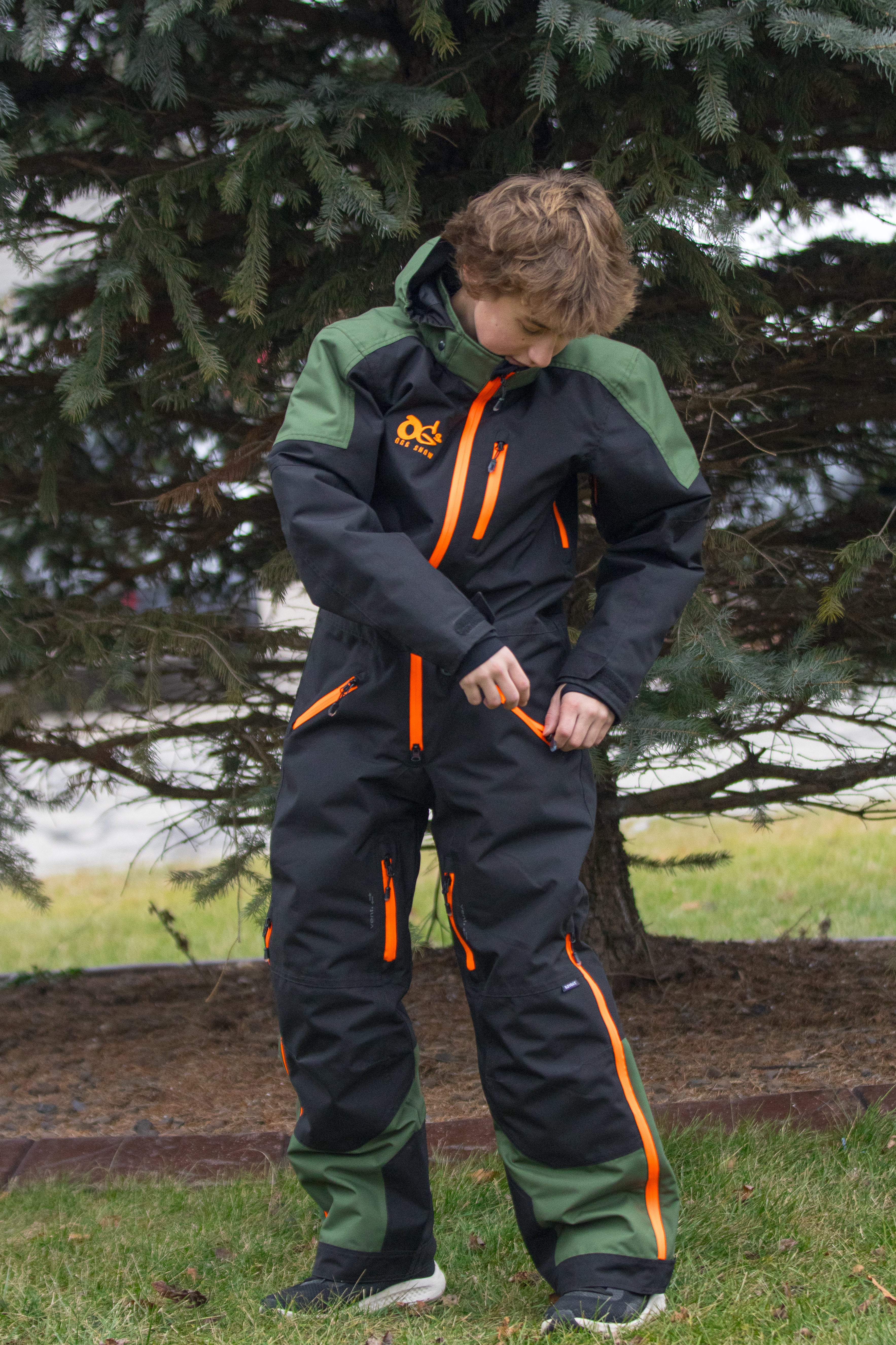 Combinaison VOID V2 YOUTH (noir/vert/orange fluo)