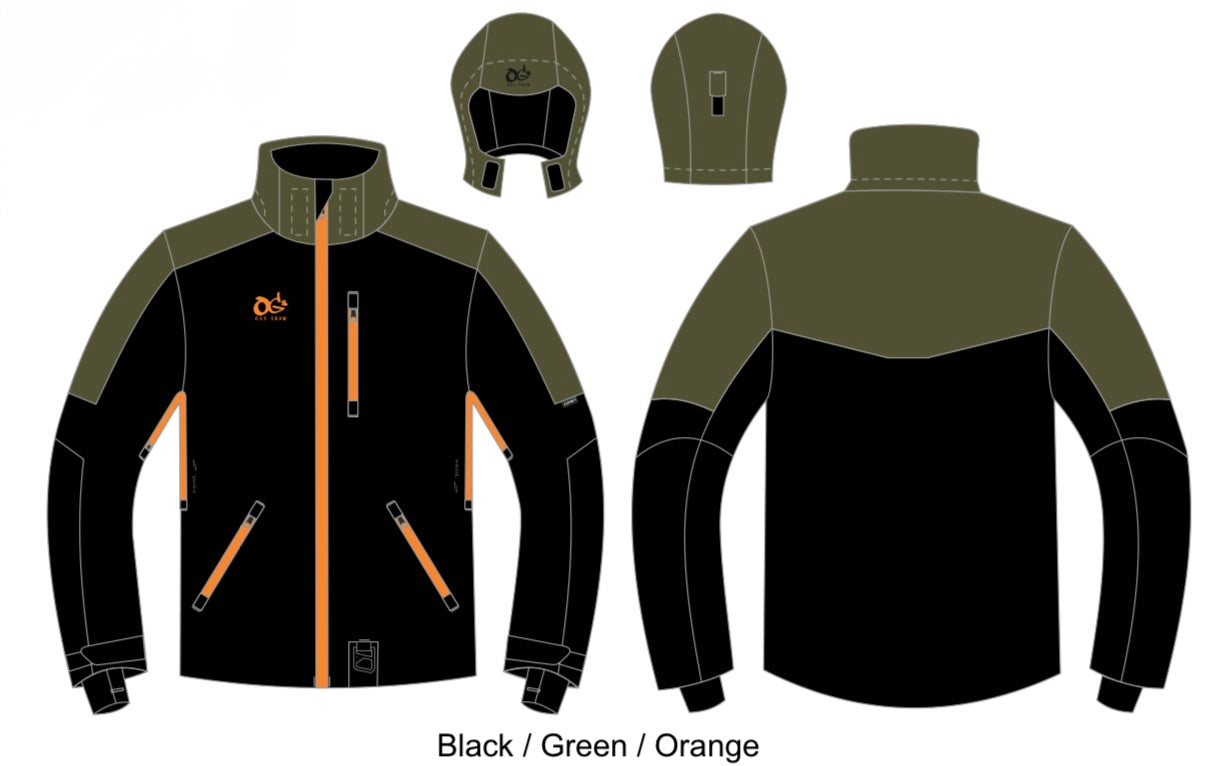 BLOUSON VOID V2 ENFANT (Noir/Vert/Orange HV)