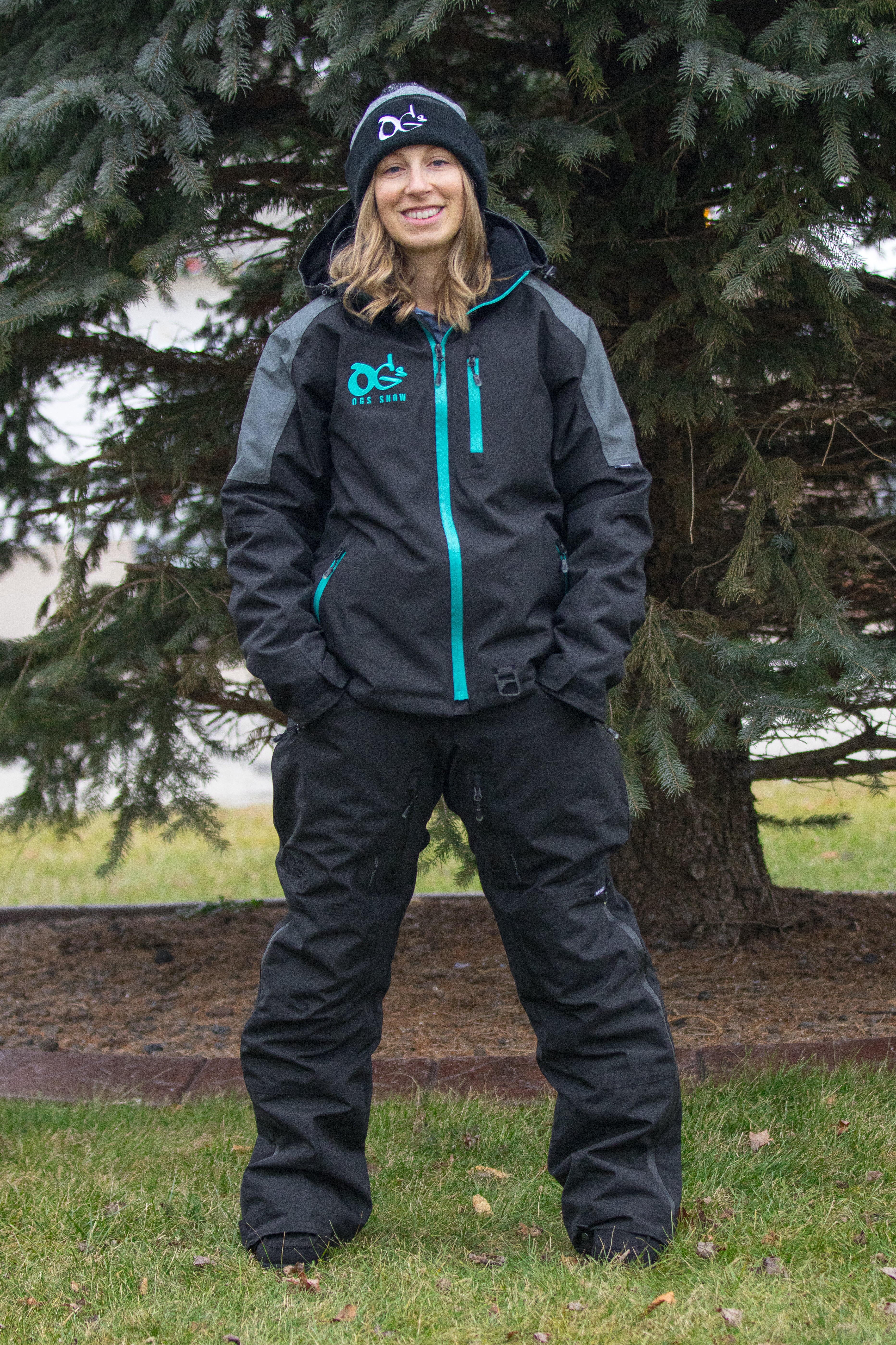 Veste VOID V2 Femme (Noir/Gris Foncé/Turquoise)