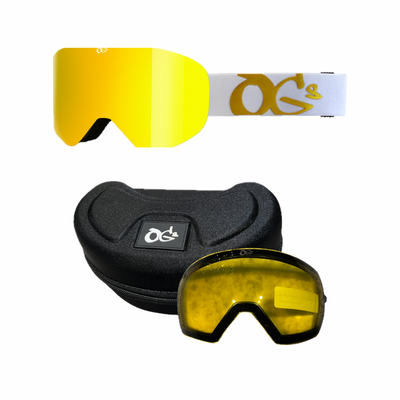 Blanc Neige/Or Verre Plat