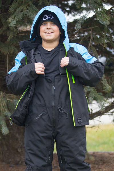 Veste VOID V2 ENFANT (Noir/Bleu Ciel/Jaune Fluo)