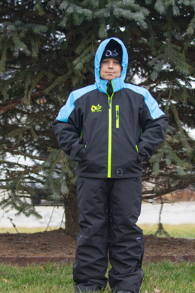 BLOUSON VOID V2 ENFANT (Noir/Vert/Orange HV)