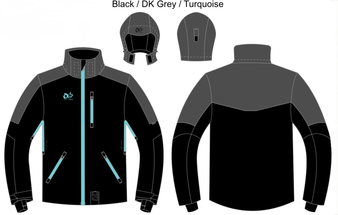 Veste VOID V2 Femme (Noir/Gris Foncé/Turquoise)