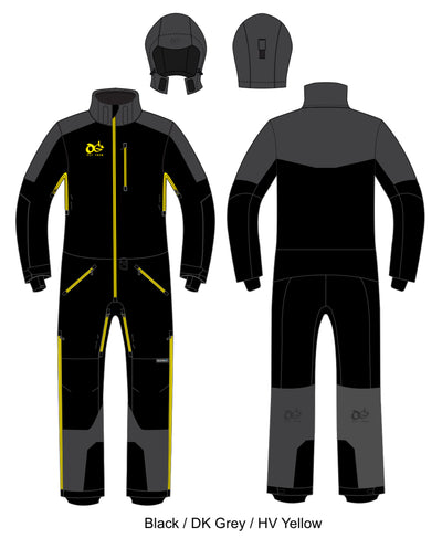 Combinaison mono VOID V2 HOMME (Noir/Gris Foncé/Jaune Vif)