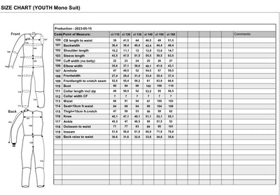 COMBINAISON MONO VOID V2 JUNIOR (Bleu ciel/Noir/Jaune fluo)