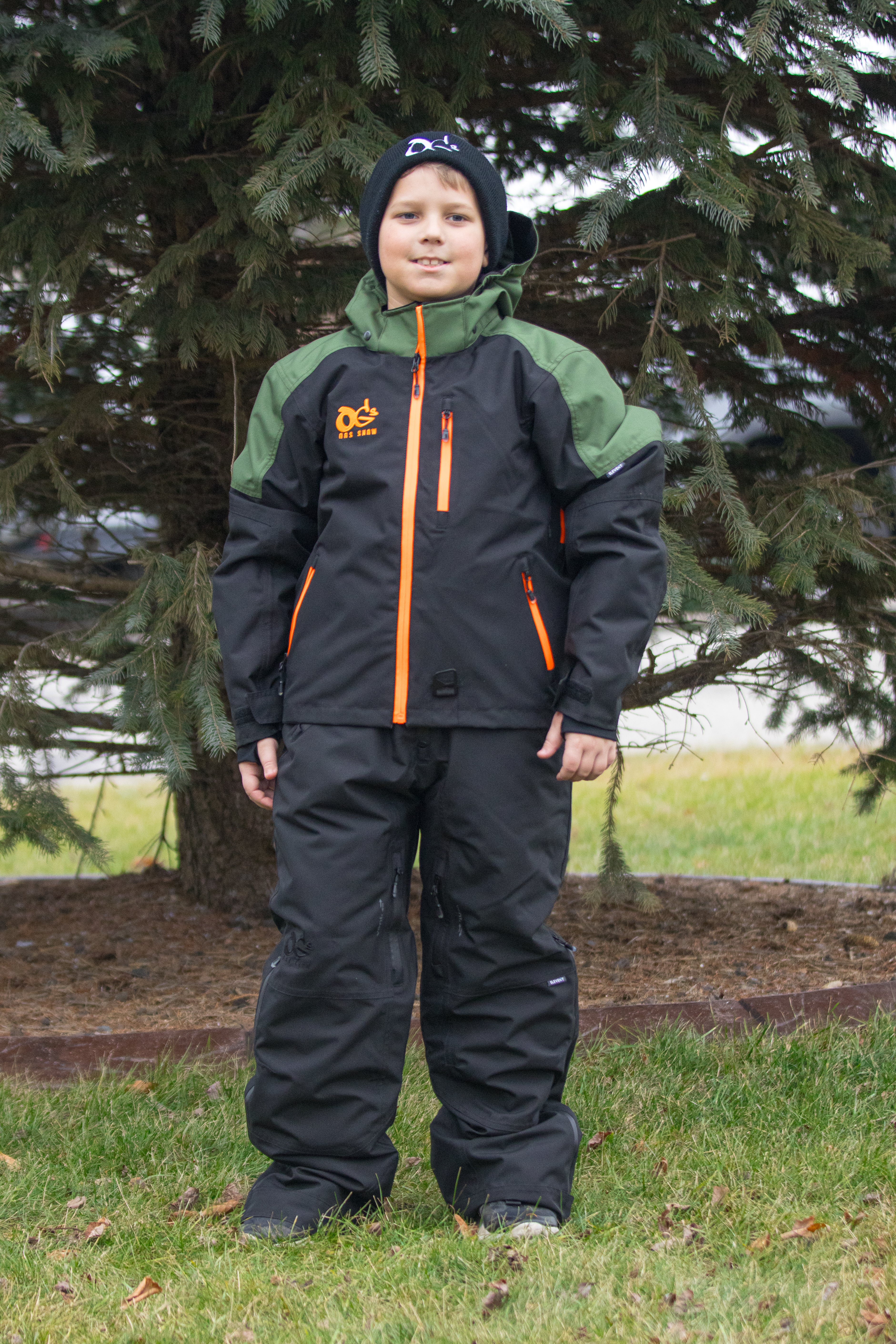 BLOUSON VOID V2 ENFANT (Noir/Vert/Orange HV)