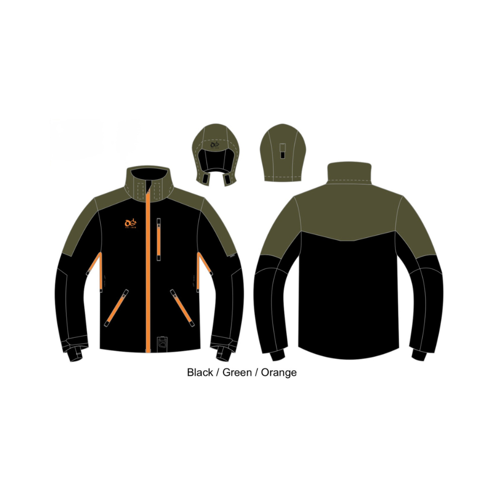 VESTE VOID V2 HOMME (Noir/Vert/Orange Haute Visibilité)